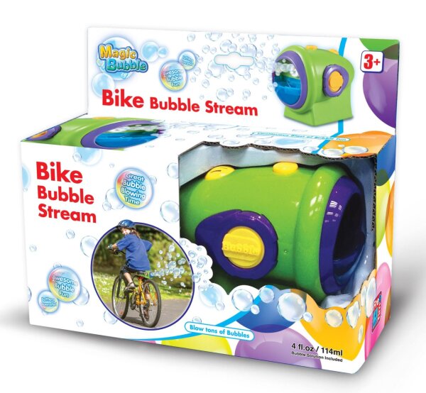 Bike Bubble Stream Seifenblasenmaschine für Fahrräder mit 114 ml Flüssigkeit