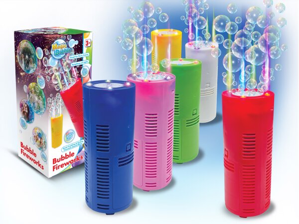 Coole Seifenblasenfeuerwerk mit Licht und Sound in 6 Farben