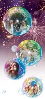 Cool Bubble Fireworks with Light and Sound in 6 Colors