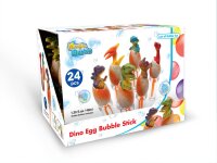 Coole Dino Egg Bubble Sticks mit verschiedenen Dinosauriern für Spaß und Abenteuer