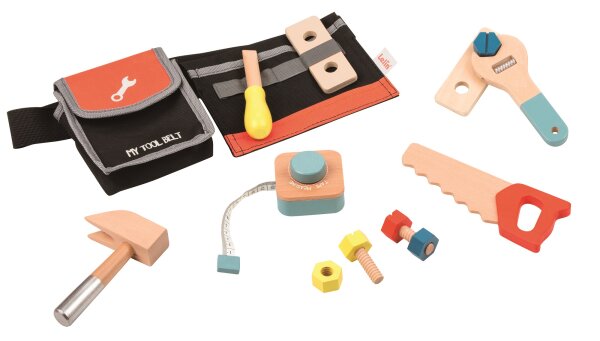 Eleganter Werkzeuggürtel mit umfangreichem Zubehör für Profis und Hobbyhandwerker