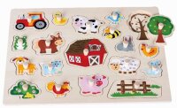 Bauernhof Puzzle mit Griffen 19 Teile für Motorik...