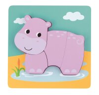 Animal Puzzle Set with 4 Animals for Motor Skills and Learning Fun