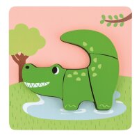 Animal Puzzle Set with 4 Animals for Motor Skills and Learning Fun