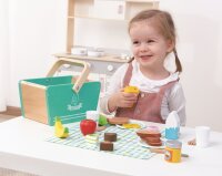 Holz-Picknick-Korb mit Zubehör für kreativen Spielspaß im Freien