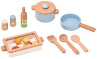 High-Quality Wooden Pan and Food Box Set with 20 Pieces...