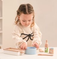 Hochwertiges Pfannen- und Essensbox-Set aus Holz mit 20...