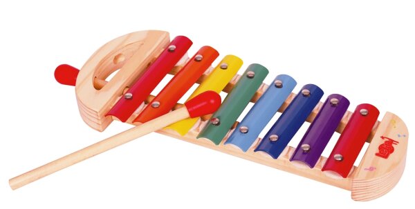 Klassisches Metallophon aus Sperrholz mit 8 Tönen für Kinder und Erwachsene