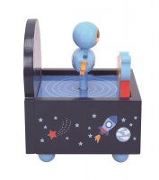 Musikdose Space aus Holz mit herzigen Figuren und beruhigender Melodie