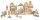100 Wooden Building Blocks in Sturdy Cardboard Drum for Creative Play