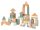 100 Wooden Building Blocks in Sturdy Cardboard Drum for Creative Play