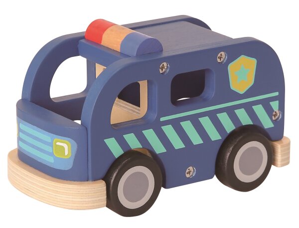 Schöner Polizei-Bus aus hochwertigem FSC-Holz von Spielba für Kinder