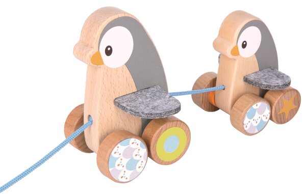Nachzieh-Pinguine aus 100% FSC Holz für nachhaltigen Spielspaß
