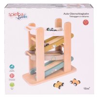 Holz Auto-Überschlagbahn mit 4 Autos für rasante Fahrten und Spaß