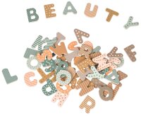 Bunte magnetische Holzbuchstaben 60 Stk. für Lernen...