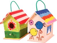 Paintable Birdhouse Craft Set for Kids with Paints and Brushes
