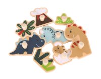 Puzzle Dino mit Griff aus nachhaltigem FSC Holz für Kinder
