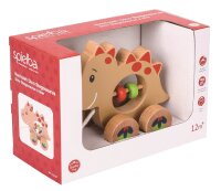Nachzieh Dino Stegosaurus aus nachhaltigem FSC Holz für Kinder