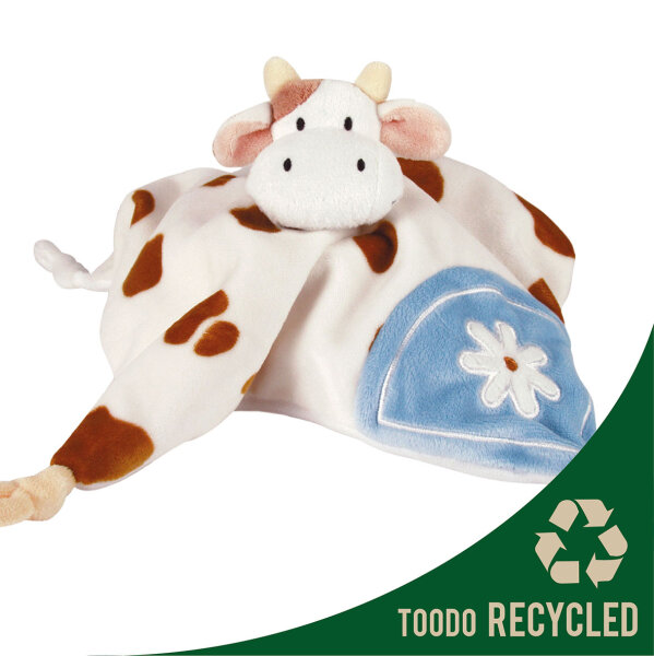 Nuscheli Kuh Recycelt - Weiches Schmusetuch im süßen Hasen Design für Babys