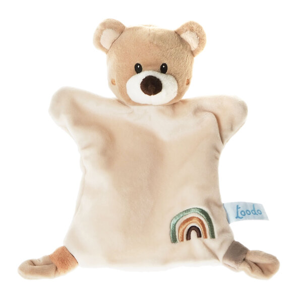 Niedliche Handpuppe Bär aus hochwertigem Idis Swiss Design für Kinder