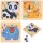 Nachhaltiges Tier-Puzzle Set aus Holz mit Panda, Elefant und Löwe