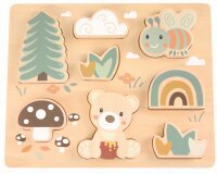 Schönes 10-teiliges 3D-Puzzle Bär aus FSC-Holz...