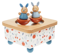 Hübsche Holz-Musikdose Hase mit beruhigender Melodie...