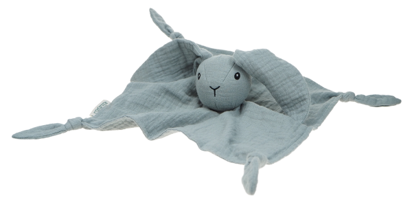 Nuscheli Hase Blau 100% Bio-Baumwolle für Babys und Kleinkinder