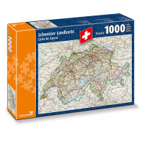 Puzzle 1000 Teile Schweizer Landkarte 70x50cm von Carta...