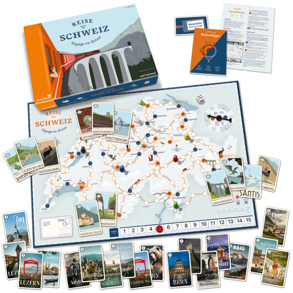 Entdecke die Schweiz: Punkte sammeln bei Städten und Sehenswürdigkeiten