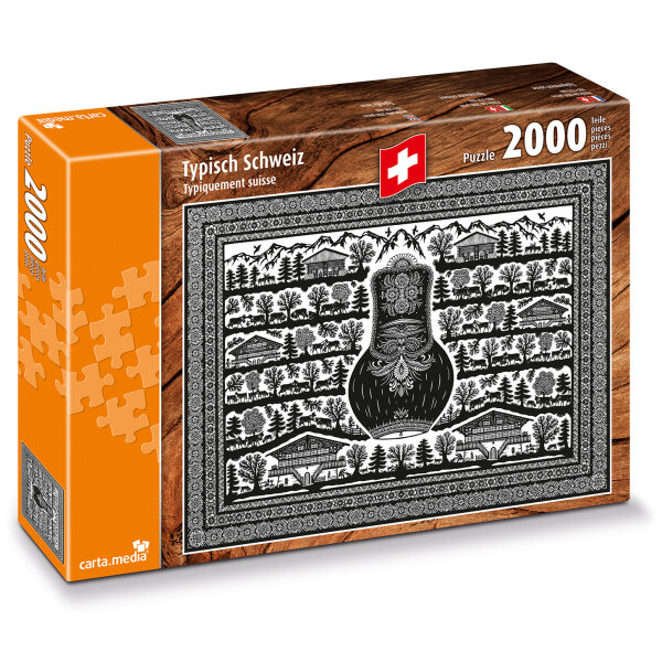 2000-Piece Puzzle Typical Switzerland by Carta Media 98 x 75 cm