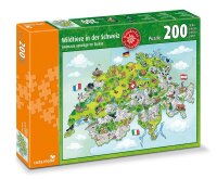 Puzzle 200 Wildtiere Schweiz - Carta Media 49.3 x 36.2 cm