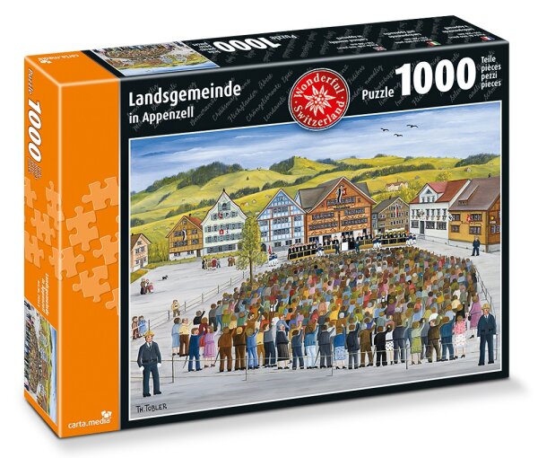 Puzzle 1000 Teile Landsgemeinde Appenzell 70x50cm von Carta Media