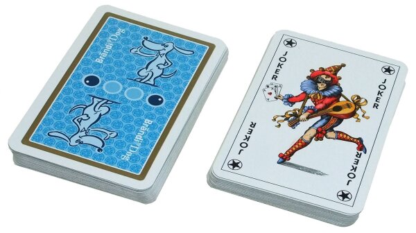 Dog Kartenset Premiumqualität 110 Karten inkl. 6 Joker für Brändi Dog Spieler