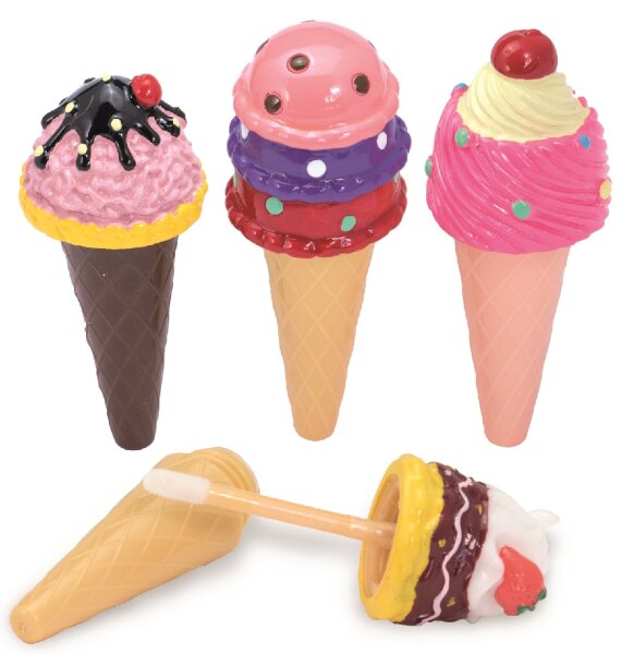 Yummy Ice Cream Shaped Lip Balm for Kids with Delicious Scents