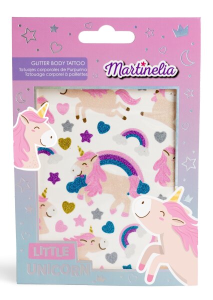 Little Unicorn Glitzer Tattoos Set für zauberhafte Körperkunst