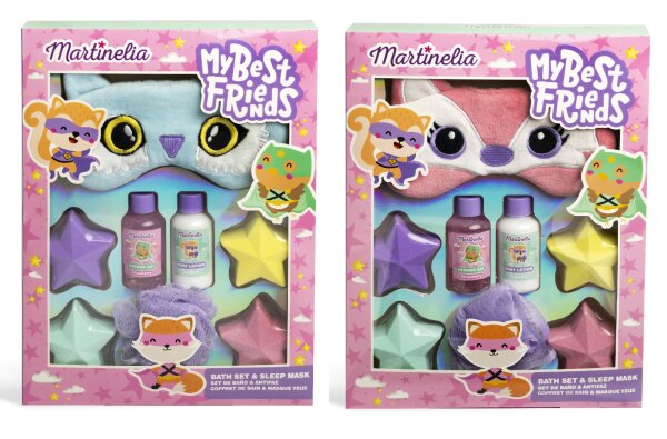 My Best Friends Bade- und Augenmaske Set mit Duschgel und Badebomben