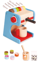 Coole Holz-Kaffeemaschine für Kinder mit 6...