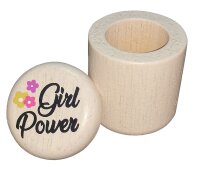 Milchzahndose Girl Power aus Kautschukholz für...