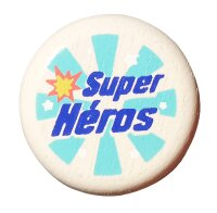 Super Hero Milk Tooth Box Made of Rubberwood for Cool...