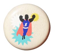 Superman Tooth Box Made of Rubberwood Cool Wooden Box for...