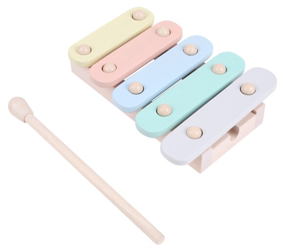 Ökologisches Holz-Xylophon in modernen Farben für kreative Musikstunden