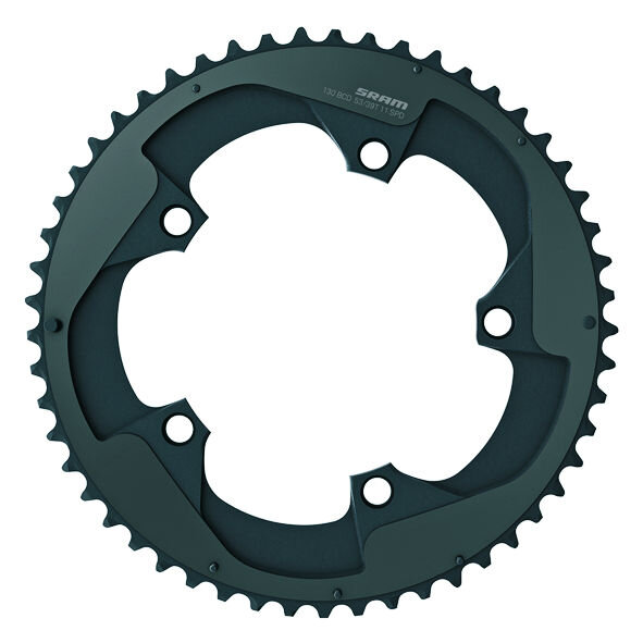 Chainring 50Z Road 50-34 red 11-speed 110 bcd black