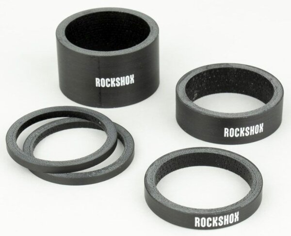 Headset Spacer Set UD Carbon Gloss White Logo 2.5mm 5mm 10mm 20mm