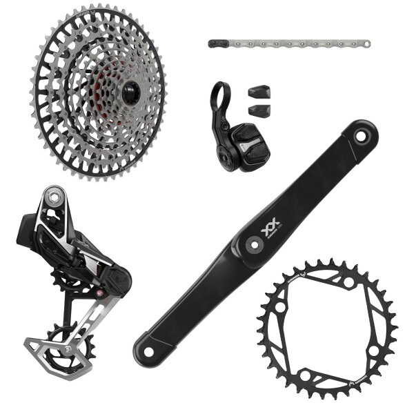 xx eagle t-type e-mtb 104bcd groupset 36z rd controller chain cassette