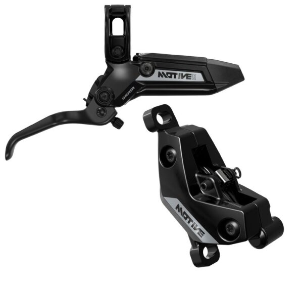 Motive silver alu front mit MMX Clamp Rotor und Halterung separat