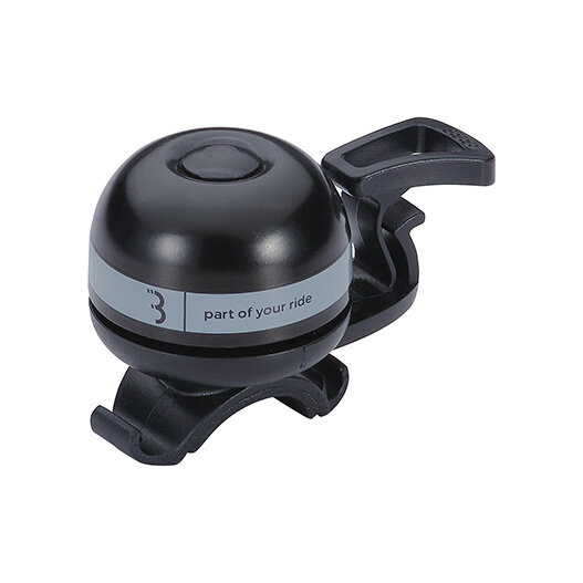 Glocke Easyfit Deluxe schwarz-grau leichte Fahrradklingel aus Messing