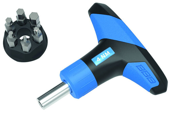 Drehmomentschlüssel-Set 4 Nm mit 1/4 Innensechskant und Klick-Mechanismus