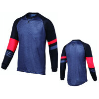 Trikot mtb langarm gravity grau schwarz rot XXL