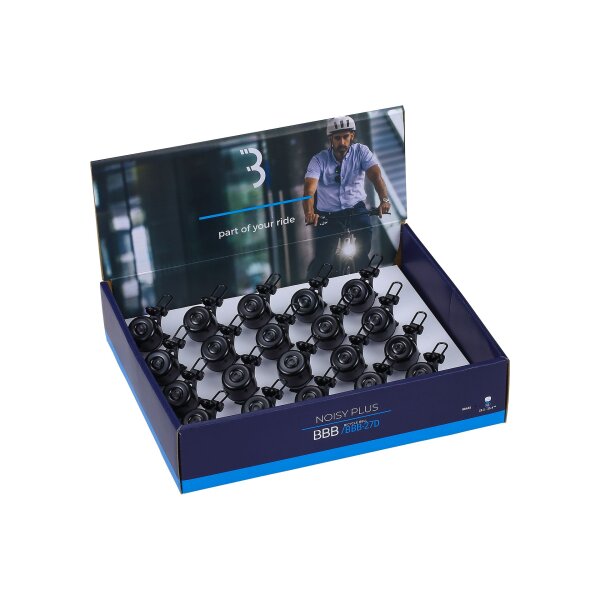 Glocke Noisy Plus Messing schwarz mit Klemmbefestigung